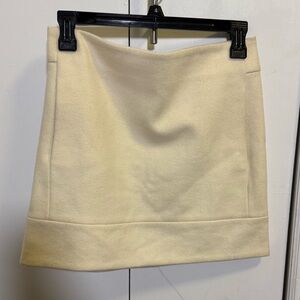 J. Crew Ivory Wool Mini Skirt